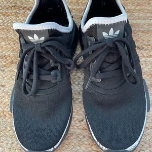 Women’s adidas NMD_R1 black tape logo